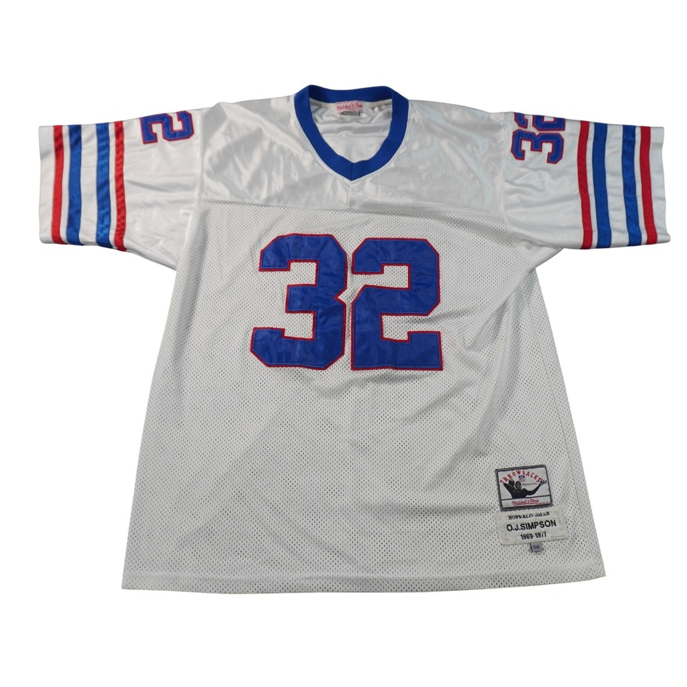 Mitchell & Ness Buffalo Bills OJ Simpson Football Jersey Mens 54 White Throwback
